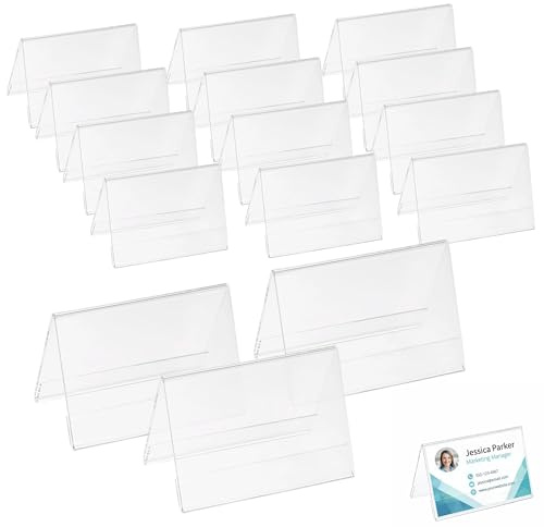 15 Stück 10.5*7 cm Acryl Tischaufsteller, V-Förmig Tisch Namensschild 1.8mm | Doppelseitige Tischaufsteller, Preisschilder, Namensschilder Tisch, für Restaurant Hotel Konferenzaktivitäten