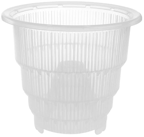FRCOLOR Heavy Duty Hydroponic Planting Basket with Air Column, 12cm Plastic Orchid Net Pot for Nursery and Garden Mesh Net Cups, Slotted Garden Container for Indoor and Outdoor Growing