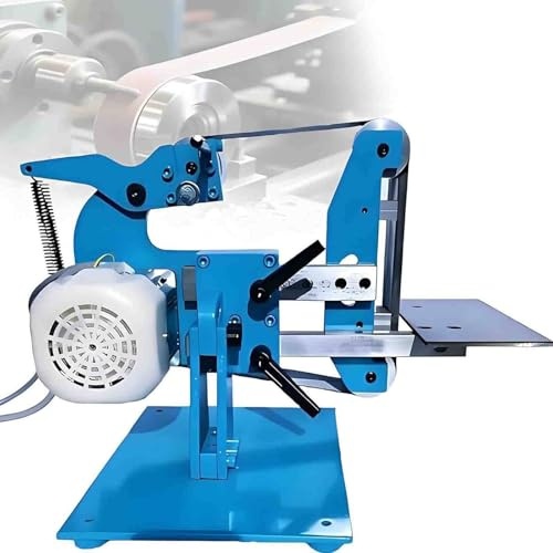 Electric Belt Sander with 5 Sanding Belts, Vertical/Horizontal Dual-Use, Variable Speed 50-6500 RPM, 750W Brushless Motor for Metal Working & Bench Polishing