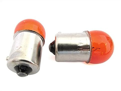 CARALL 2 Stück Halogenlampen 12V für Autos (RY10W BAU15S 12V 10W Orange)