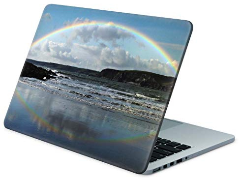 Skins4u Folie Sticker Skin Vinyl Aufkleber mit farbenfrohen Motiven für bis 15.6 Zoll 38.1x26.7cm Laptop Skin Decal Cover Regenbogen