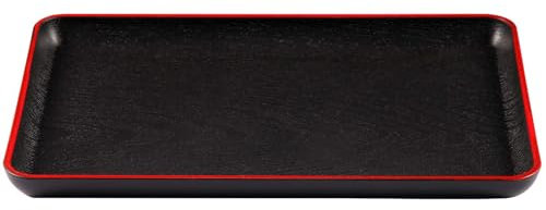 Bandeja de plastico rectangular de Estilo japon¨¦s Para servir alimentos, Bandeja antideslizante Bandejas plastico(30 x 20 cm)