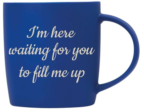 Personalised Mug with Custom Text - Coffee Mug for Men & Women - Blue