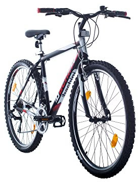 Multibrand Probike PRO 27,5 pollici, mountain bike a 21 marce, da uomo, donna, ragazzo a partire da 170 a 185 cm (nero, rosso opaco)