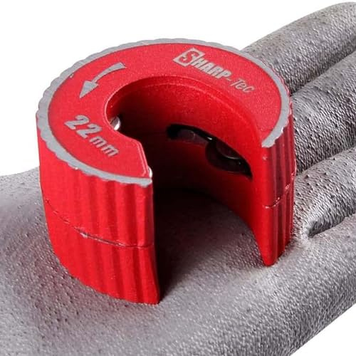 Sharp-tec 22mm (3/4) Copper Pipe Cutter, Round Tube Cutting Tool with Aluminium Alloy Body, Plumbing Pipe Slice for Copper, Brass, PVC, Aluminium