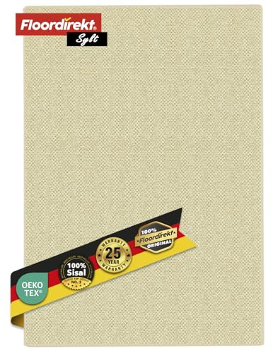 KARAT Sisal Teppich - Teppichläufer 80 cm breit - Naturfaser Läufer - Teppich für Wohnzimmer, Flur, Schlafzimmer - Sisalteppich Sylt (80 x 300 cm, Elfenbein)