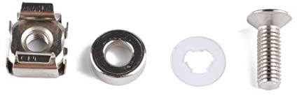 Baluue 20pcs Cage Nut Square Hole Pack Mounting Screws Washers for Server Rack Cabinet Use