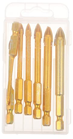 DOITOOL 21pezzi Punte Per Trapano Carburo Cementato Per Piastrelle Di e Calcestruzzo Punte Triangolari Per Forare Con Precisione Diametri