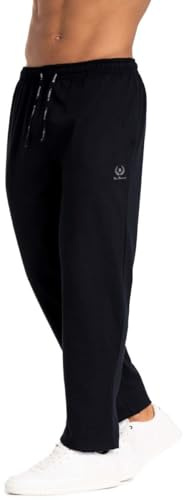 BE BOARD Pantalone Lungo Uomo 910 in Cotone Leggero e Traspirante, Taglie Calibrate, Ideale per Sport e Relax, Stile Casual e Versatile, Nero, XXL