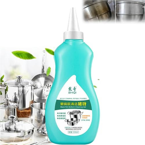 1/2/3 pezzi Magic Gel Cleaner per pentole e padelle, 150 ml gel nero per la pulizia del fondo della pentola, detergente per fondo di pentole e padelle, detergente per lucidatura della cucina