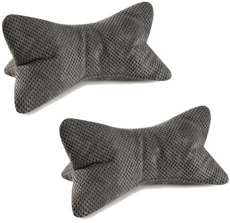 Bonvionn Zwei Ole Leseknochen ergonomische Form für Nacken- oder Lendenstütze Flexible Stütze für Bücher, E-Books oder Tablets (Mittelgrau)