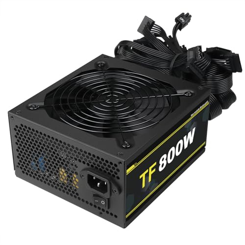 Fuente de alimentación de 800 W, voltaje completo, 100-240 V, PFC activo, fuente de alimentación para computadora, fuente de alimentación no modular 80 Plus Gold para servidor de PC de escritorio