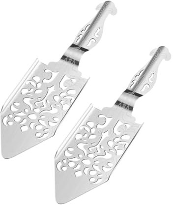 Amosfun Cuchara De Absenta De Acero Inoxidable Hueca, Filtro Multifunción Para Vaso De Absenta, Juego De 2 Unidades, Accesorio Para Preparación Casera De Cócteles