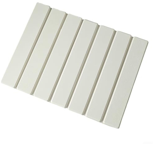 FACULX Tapis de séchage pliable en terre de diatomée - Tapis de pierre à séchage rapide - Égouttoir multifonction pour vaisselle et tasses - 40 x 30 cm - Blanc