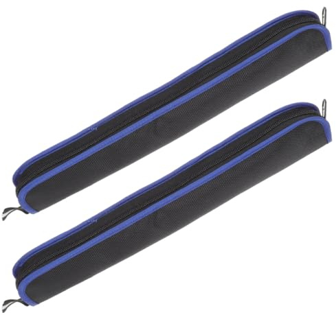 GALPADA Bolsa para Flauta Soprano 2 Piezas, Funda de Tela Oxford, Bolso Portátil Negro Borde Azul, Estuche Protector Ligero para Transporte y Almacenamiento de Instrumento Musical