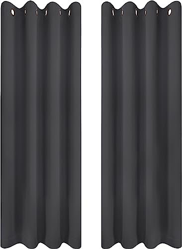 Utopia Bedding Tende Oscuranti Per Interni 2 pezzi (140x245 cm, Grigio), Tende Termiche Isolanti per interni Per Camera Da Letto e Soggiorno