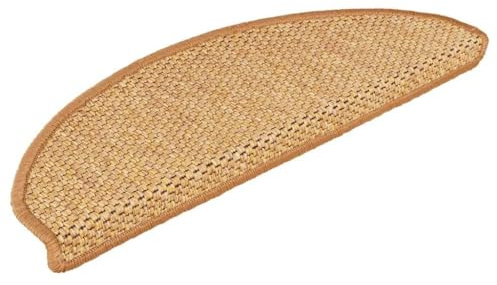 vidaXL Alfombrillas Autoadhesivas Sisal 15 uds, Tapetes de Escaleras Antideslizantes, Protectores de Peldaños, Decoraciones para Hogar, Color Sisal