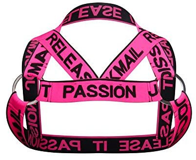 JOCKMAIL Mens Fitness Harness Shoulder Strap Chest Half Harness Athletic Shoulder Strap (Alpha, one Size, Regular, Rose)