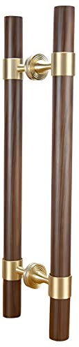 Doppelseitige Türgriffe aus Holz, Vintage-Tor-Zuggriff für Büro-Scheunen-Küchen-Schiebetür (B 60 cm/23,6 Zoll)