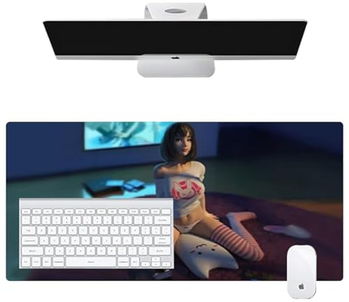 HhBdy Mauspad Gaming Rutschfestes 900 mm x 400mm x 3mm Mauspad XXL | Anime Tischunterlage Unterlage Schreibtisch Tastatur Unterlage Mousepad Bunt Comic Girly Mauspad für Computer Laptop Büro
