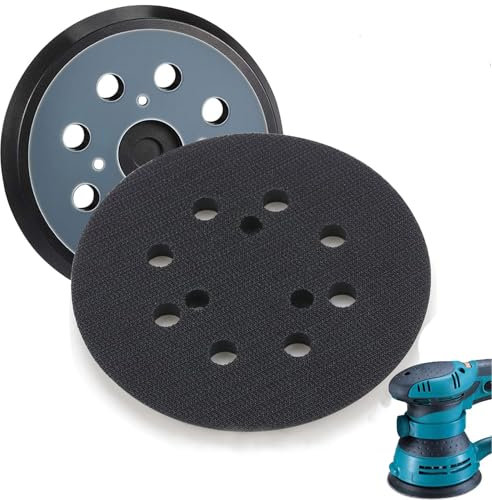 8 Loch Schleifteller Exzenterschleifer 125mm Schleifpad Ersatzpad Schleifpad Ersatz Schleifscheiben als Ersatzteil Stützteller für Makita BO5031,M9204,BO5021,BO5041743081-8 für DeWalt 151281-08 DW4388