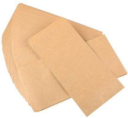 Operitacx 2sätze Mini-umschläge Aus Naturpapier Mit Klappe Leere Briefumschläge in Volltonfarbe Grußumschlag Für Geschenkkarten Und Visitenkarten Foto-briefumschlag Für Büroschule