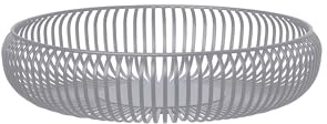 blomus LITO Obstschale L | Steel Gray | Stahl | Ø 35 x 9 cm | Pulverbeschichtete Streben | Als Dekoschale oder Brotkorb verwendbar | Robust und filigran gestaltet