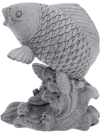 HYTROVE Statue Poisson Décoratif Jardin Petit Bassin Extérieur Ornement Aquarium Élégant pour Jardin Bassin Fontaine Sculpture Poisson Adorable Et Unique