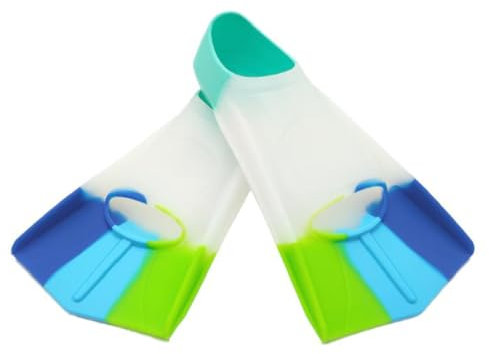 ZYKEJJDDAK Schwimmtraining Flossen Reisegröße Flipper Bequeme Silikon Schwimmflosse Kurzflipper Für Kinder Erwachsene