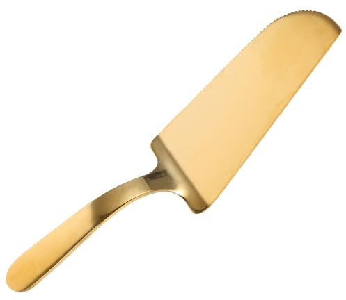 IWOWHERO Espátula de Acero Inoxidable Dorada para Tartas Corte sin Esfuerzo y Diseño Versátil, Herramienta Adecuado para Hornear en Cocina Estilo y Funcionalidad