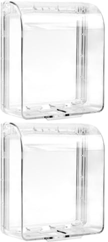 UKCOCO Copripresa Adesivo Trasparente Tipo 86 per Bagno e Balcone, Protezione Presa Elettrica Resistente alle Intemperie, Set 2 Pezzi, Installazione senza Forature