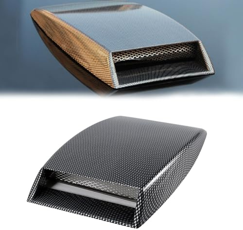 FVVWVRCSX Prise d'air Capot Décorative,pour VW T ROC Cabriolet 1 (I) AC7 I 2019-2024 2025 Entrée d'air Factice de Voiture Scoop de Capot Tuning Look Sportif Agressif,Carbon Fiber