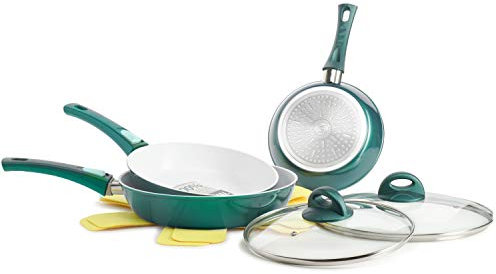 Genius Sartén Cerafit Fusion (7 piezas) con revestimiento de cerámica | gracias al efecto loto la limpieza es un juego de niños, fácil de esquivar y listo, 28 x 28 x 6,2 cm