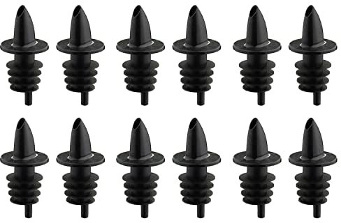 Westmark 12 Vertedor de licor para botellas, Dispensador con tubo de aire, Boquilla de plástico, Jet-Pour, Negro, 411020ES