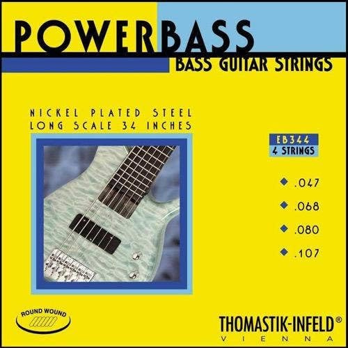 Thomastik Saiten für E-Bass Power Bass Magnecore Round Wound Hexcore Satz EB344 4-string roundwound long scale 34