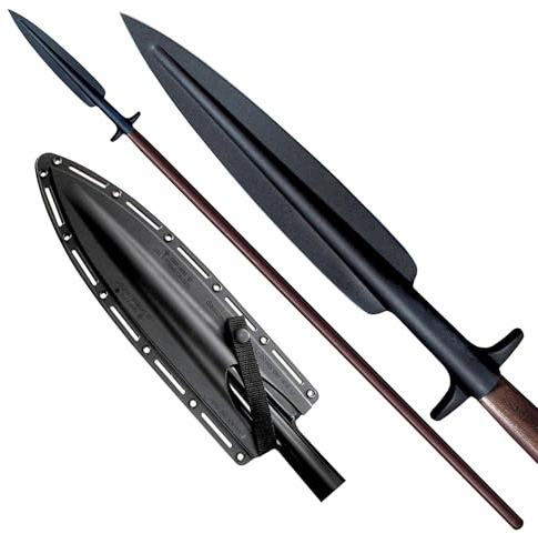 Cold Steel Boar Hunting Spear with 18 SK-5 Blade, Ash Wood Shaft and Sheath, 89 - Long Medieval Tactical Survival Weapon for Combat, Throwing, Self Defense, Outdoor Hiking and Fishing