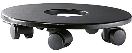 LECHUZA Base a rulli LECHUZA CLASSICO 60, CUBE 50, CURSIVO 50 nera 13503