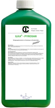 ILKA® - Pirosano Detergente per camini | 10 litri | Pulizia di fuoco e danni da fuliggine, contro nicotina e fuliggine | anche per vetri di camini e forni | biodegradabile