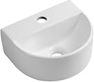 iBathUK | Modern Round Ceramic Small Cloakroom Basin Compact Bathroom Sink CA1005