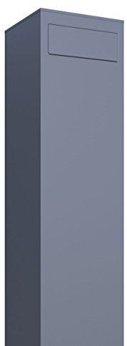 Standbriefkasten, Design Briefkasten Monolith Grau Metallic - Bravios