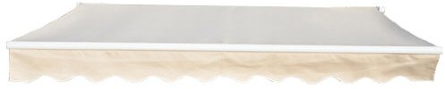 Green Bay Cream Garden Patio Awning Canopy Sun Shade Shelter Replacement Fabric - 4M x 3M