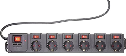 Renkforce RF-3313344 Grenuttag med överspänningsskydd Svart Skyddskontakt 1 st