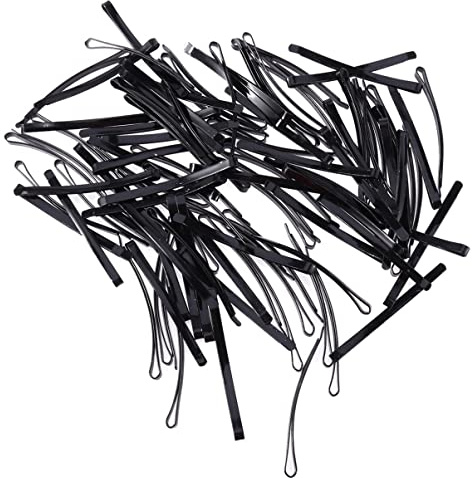 FRCOLOR Schwarze Haarnadeln Aus Metall 100 Stück Flache Bobby Pins Für Frauen Und Mädchen 6.00 Cm Für Feste Frisuren Zöpfe Hochsteckfrisuren Und Unterwegs