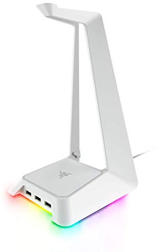 Razer Base Station Chroma - Headset Stand with USB Hub (3-way USB charging station with headphone holder, RGB Chroma lighting, non-slip) Mercury