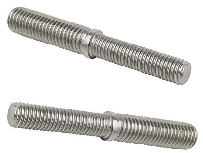 Create idea 2pcs Vis à Goujon Fileté à Double Extrémité M10 à M12 80mm Adaptateur de Filetage de Réduction en Acier Inoxydable 304 pour Fixations de Colonnes Structurelles