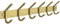 SAYONEYES Porte-manteau mural doré brossé avec 6 crochets doubles pour suspendre – 43,2 cm – Crochets muraux rustiques en acier inoxydable SUS304 – Chapeau, vêtements, sac à main, serviette – 1 paquet