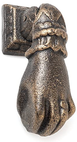 Moritz Battente per porta a mano in stile antico in ghisa, rustico, campanello, barocco, porta di casa, decorazione per porta