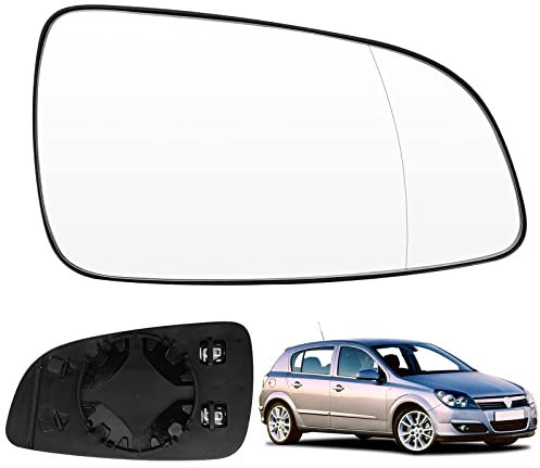 Cristal de espejo reemplazar para Opel Astra H 2004-2009, Retrovisor exterior ajustable adecuado, lente de marcha atrás espejo de cristal de marcha atrás (Astra H - Derecha)