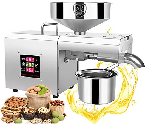 Prensa de Aceite de Control de Temperatura Inteligente para el hogar, Extractor de Aceite de Oliva de Aceite de Girasol de maní, máquina automática de Prensa de Aceite, Prensa en frío/Cali