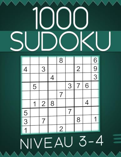 Sudoku pour Adultes et Seniors Niveau 3-4: 1000 Grilles avec Solutions, Cahier d'activités pour Adultes et Seniors.